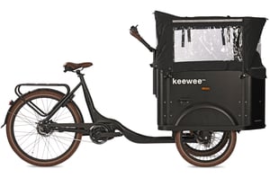 Keewee Bakfiets Deluxe 470 Wh Zwart